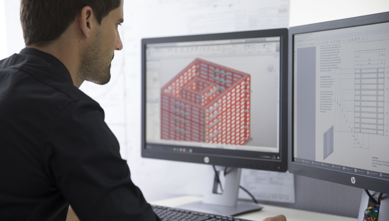 Image of man designing high rise building using BIM formwork design