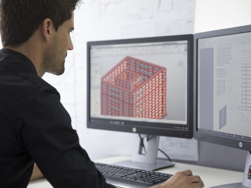 Image of man designing high rise building using BIM formwork design