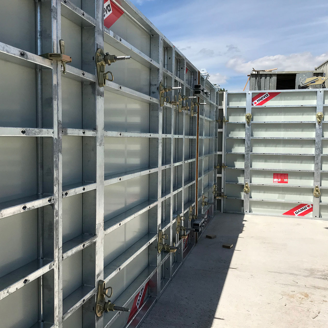 Example of galvanised formwork construction