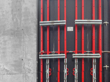 vertical extension on radial formwork