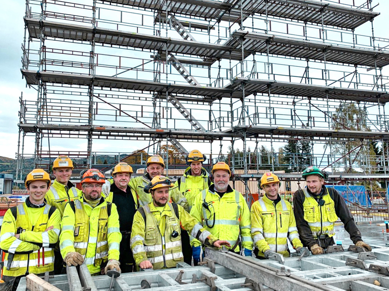 Wall formwork at a care centre in Norway