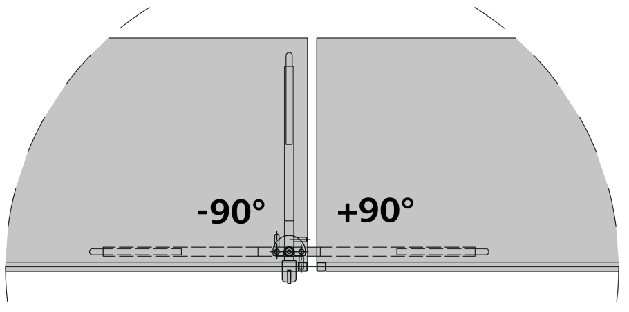 Swivel-mounted railing