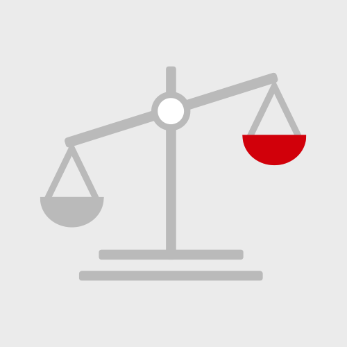 Icon für geringes Gewicht. Abgebildet grafisch eine Waage