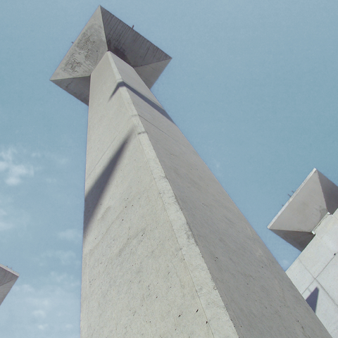 vertical concrete column made from formwork