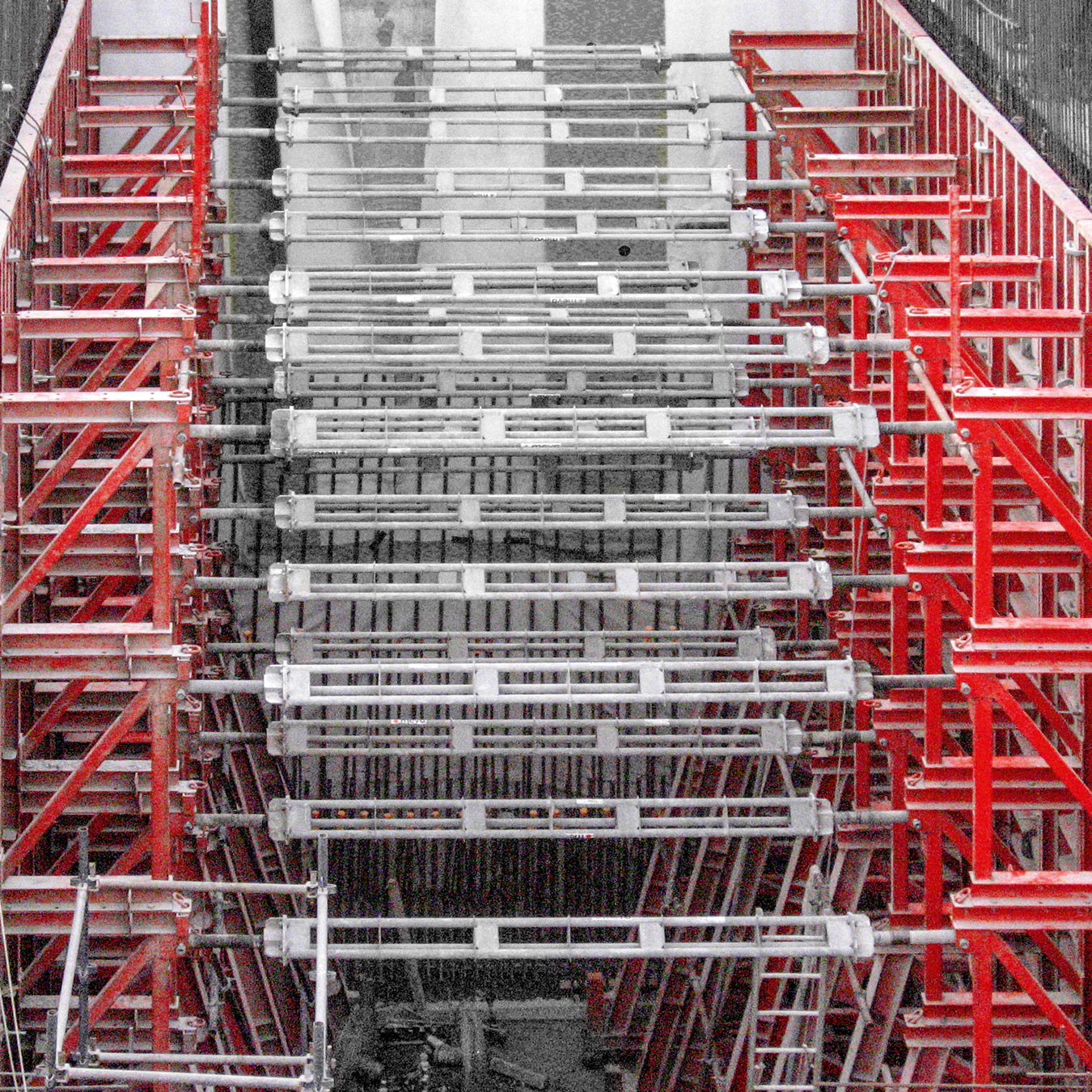 Formwork bracing in position as support