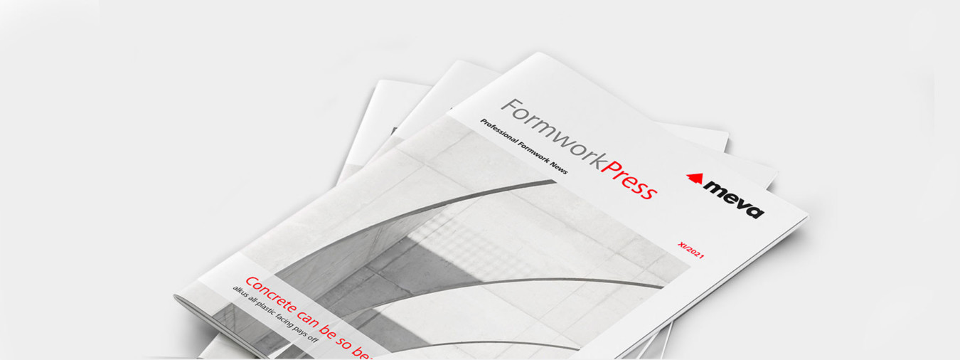 A copy of formwork press magazine from MEVA