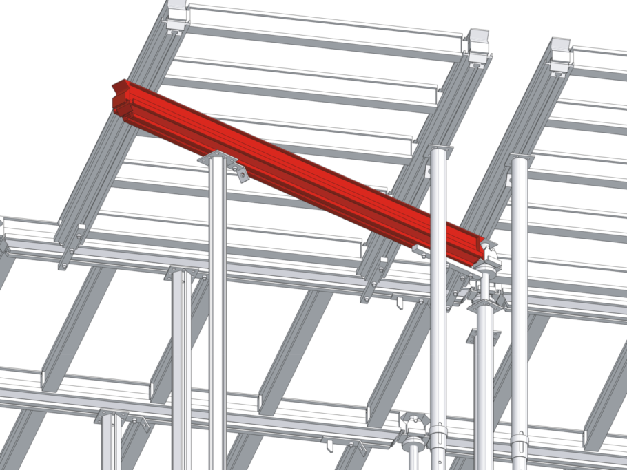 An illustration of a prop connector in slab formwork