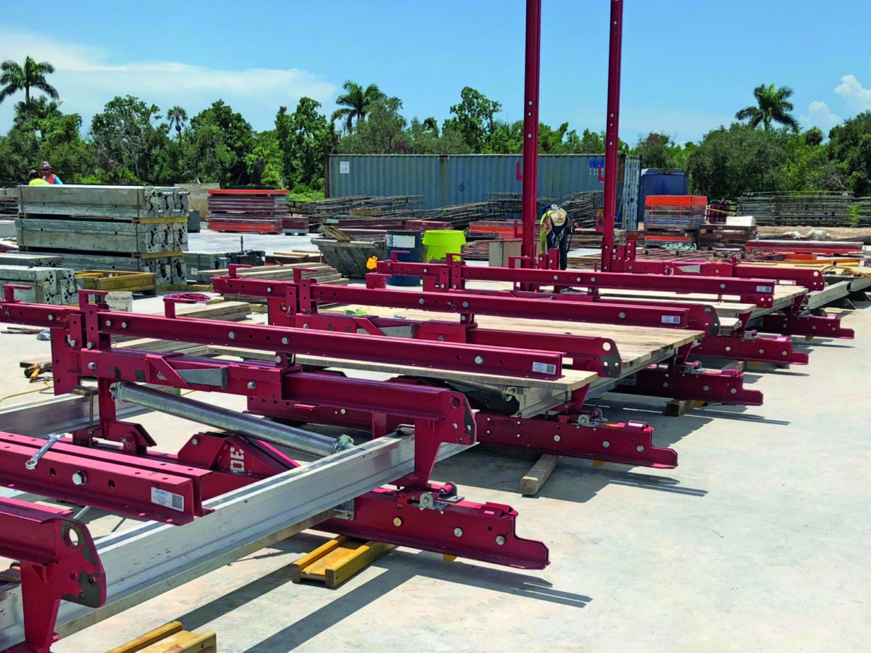Image of climbing formwork used to build residential property in Naples Florida