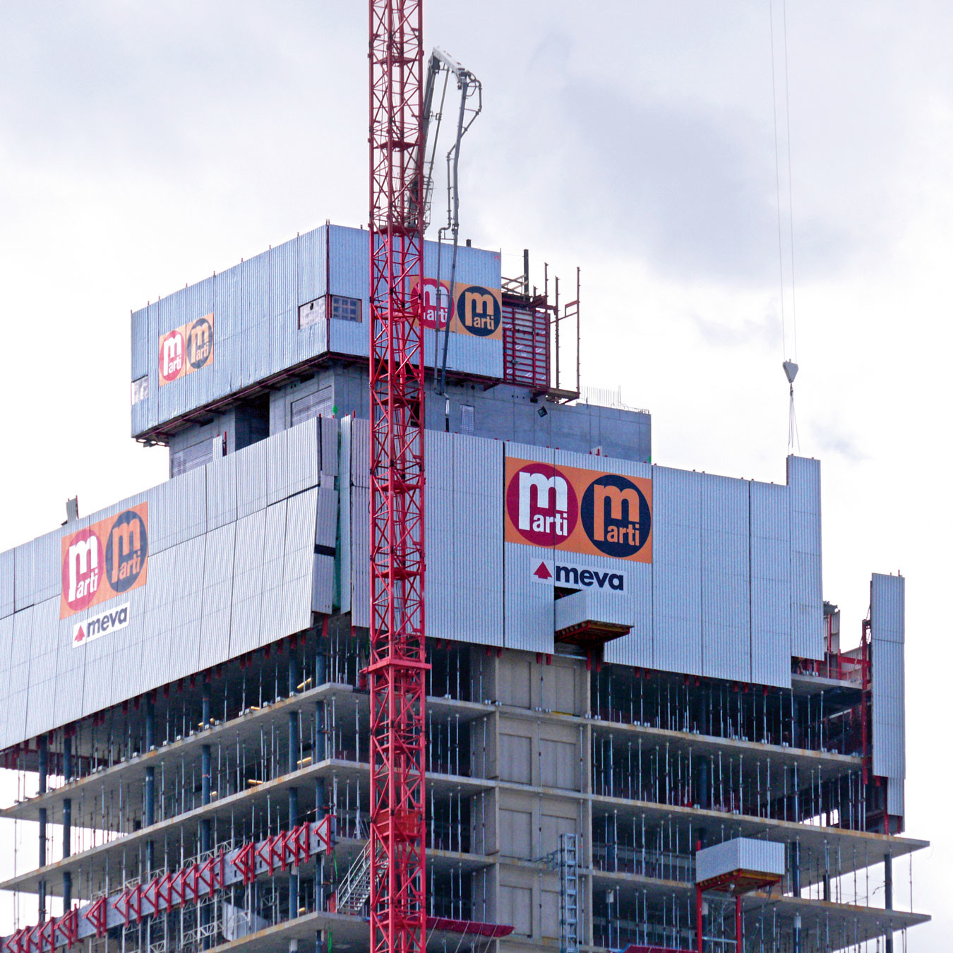 Screen system for climbing formwork