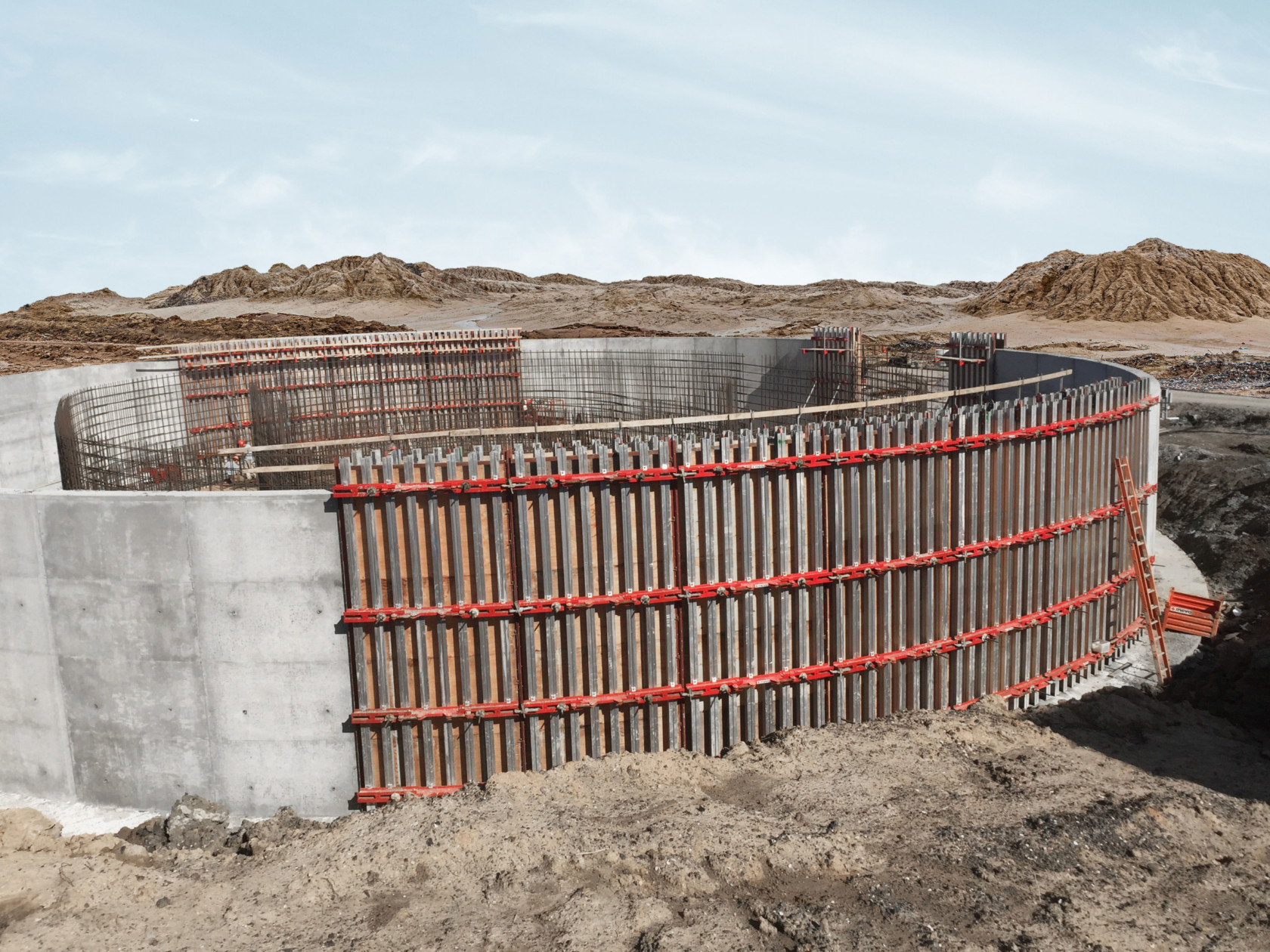 Construction of a water treatment plant.