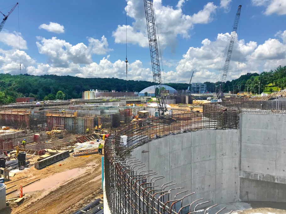 Structural work at a clarifier for Wastewater Treatment Plant in Griffin, Georgia, US