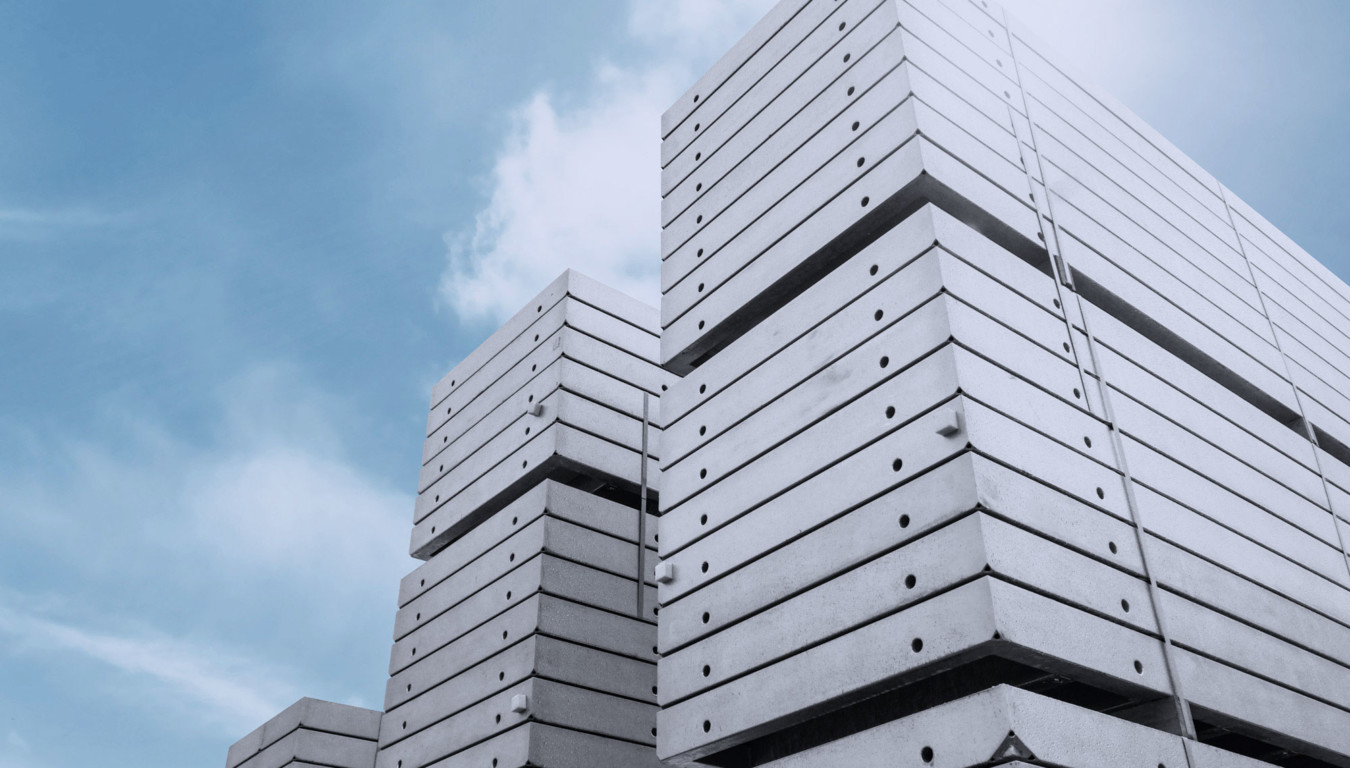 A stack of wall formwork for rent from MEVA