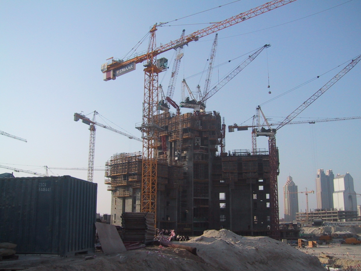 Burj Khalifa under construction using MevaDec high rise slab formwork