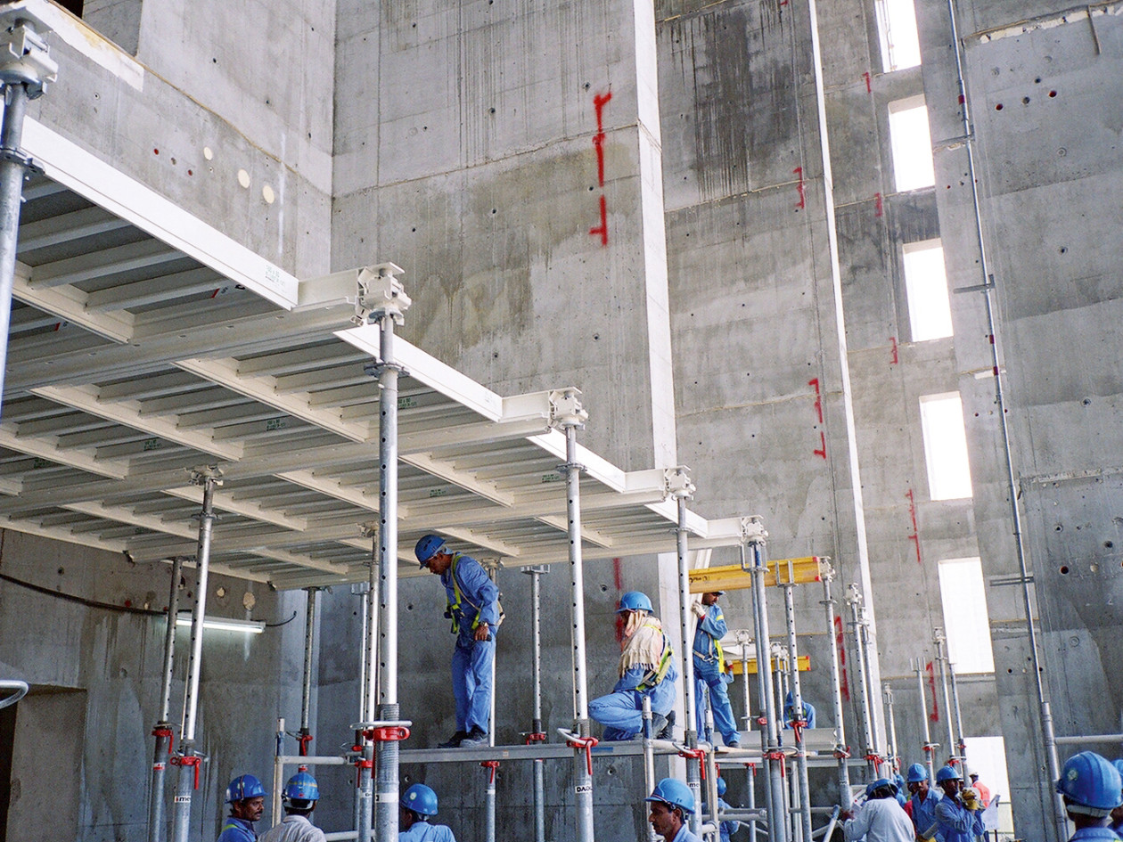 Burj Khalifa under construction using MevaDec high rise slab formwork