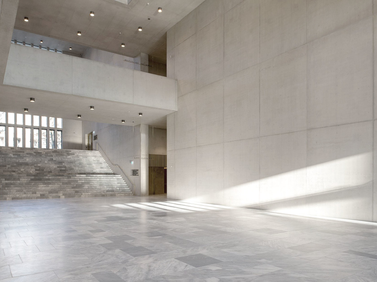 Interior of the extension to the Zurich arthouse using MEVA formwork to achieve fair faced concrete construction