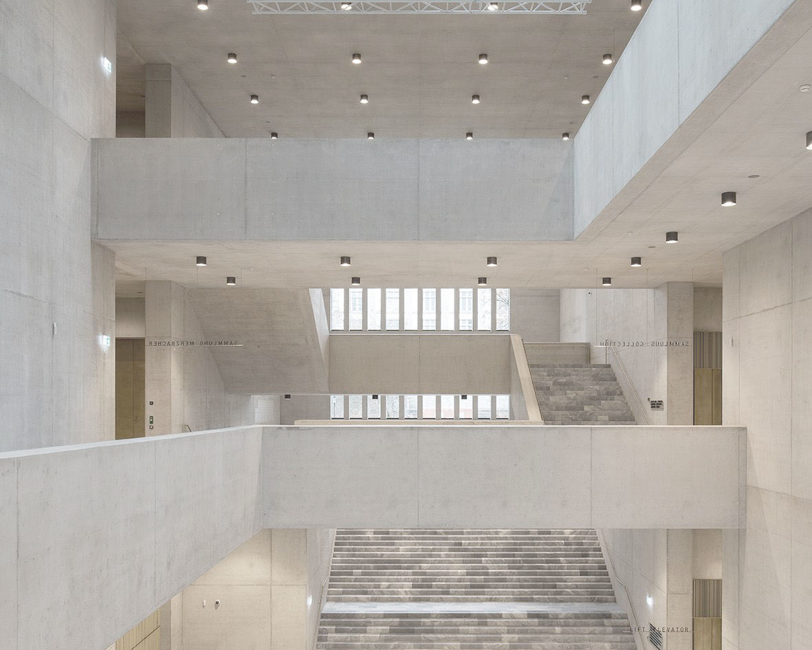 Interior of the extension to the Zurich arthouse using MEVA formwork to achieve fair faced concrete construction