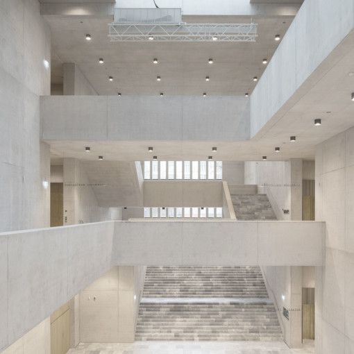 Interior of the extension to the Zurich arthouse using MEVA formwork to achieve fair faced concrete construction