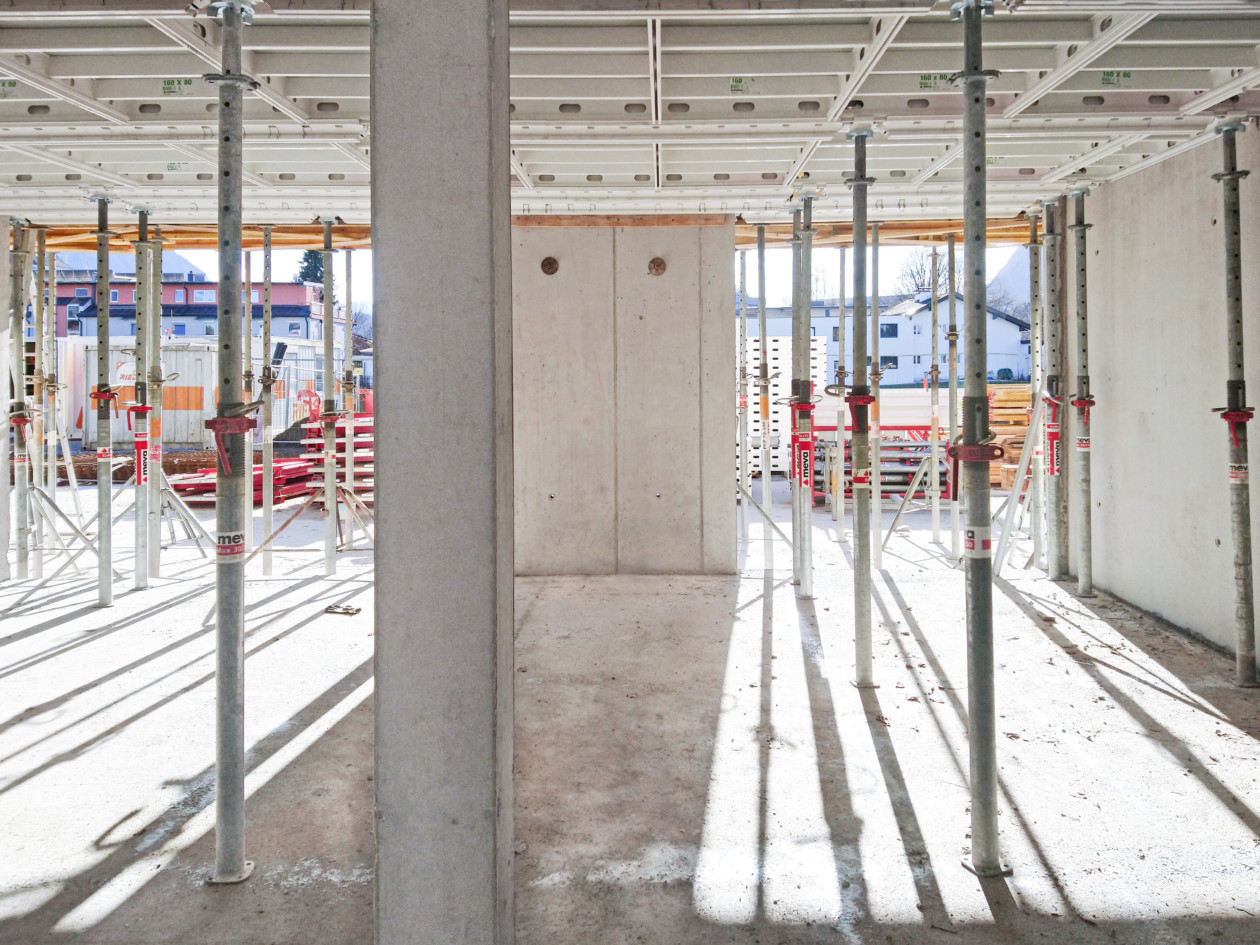 MEVA slab formwork in construction with their MevaDec product