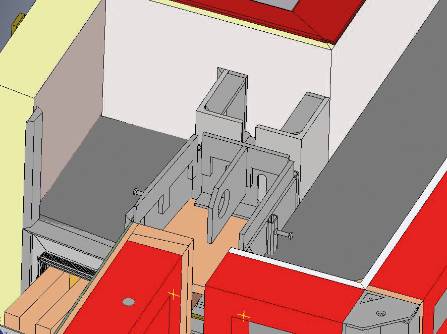 Special formwork design for complex concrete construction of vertical louvre walls